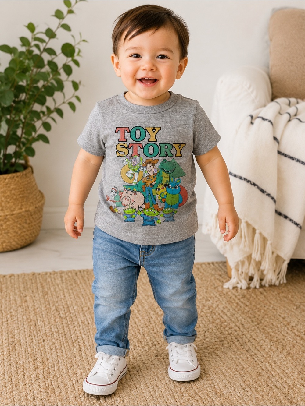 Toy Story Toddler Grey Graphic T‑Shirt